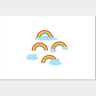 Rainbows and clouds Posters and Art